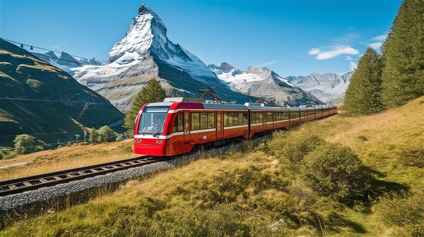 スイス三大名峰と三列車の旅(夏)|ユングフラウ、マッターホルン、モンブラン、ゴールデンパスライン、氷河特急、ベルニナ特急 10日間